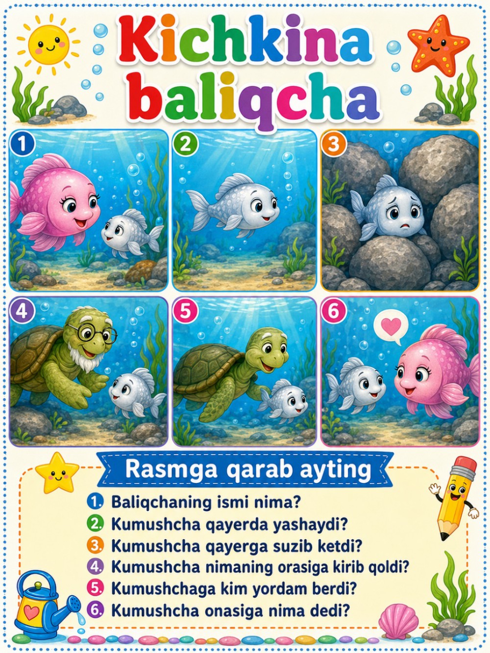 Kichkina baliqcha — rasmli hikoya